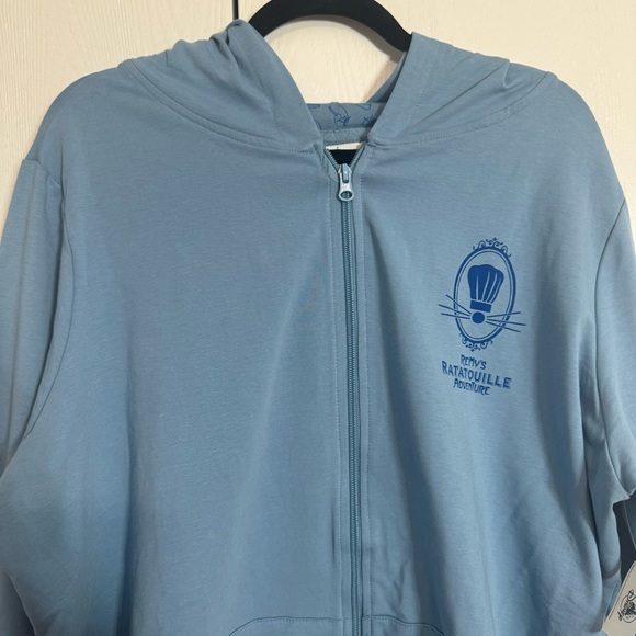 NWT. Disney Remy’s Ratatouille Adventure Zip up Hoodie 1X. blue zip-up hoodie - Picture 2 of 14